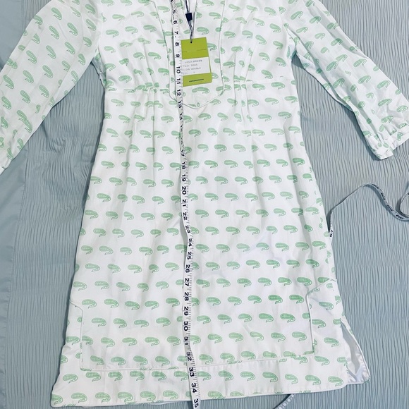 NWT Elizabeth McKay Lola Dress Whales / Green and White / Size 6 - Picture 7 of 11